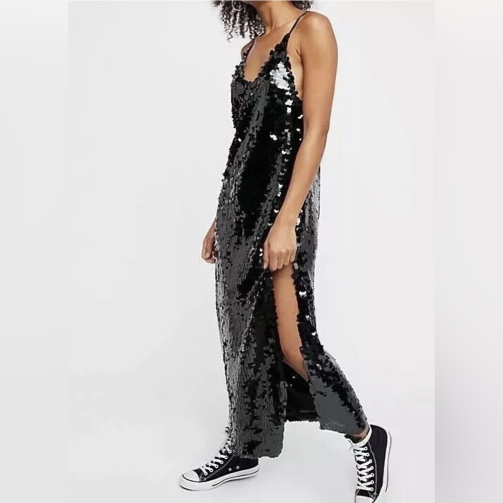Free People Sequin Midi Dress - size M